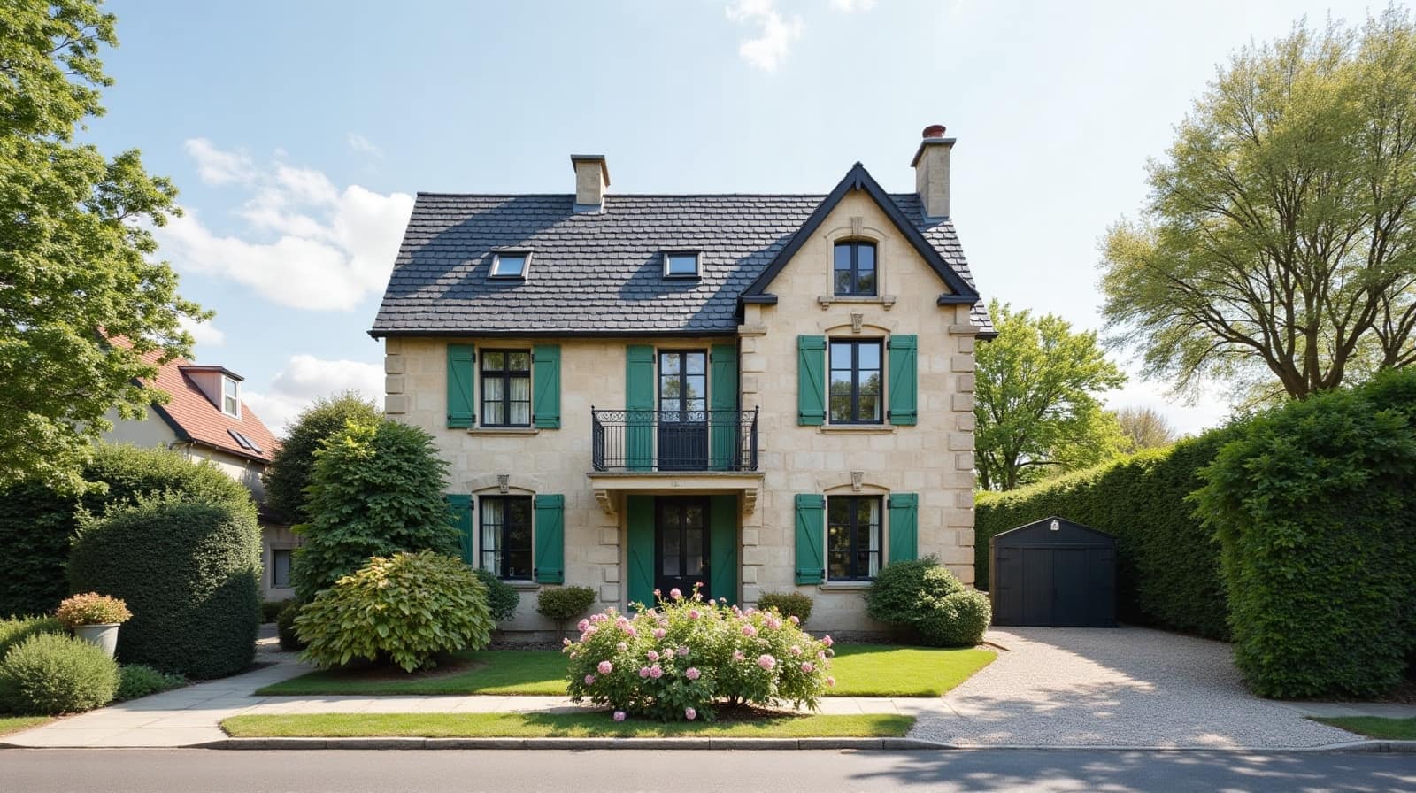 Villa balnéaire en ardoise avec lucarne et tourelle à La Baule-Escoublac